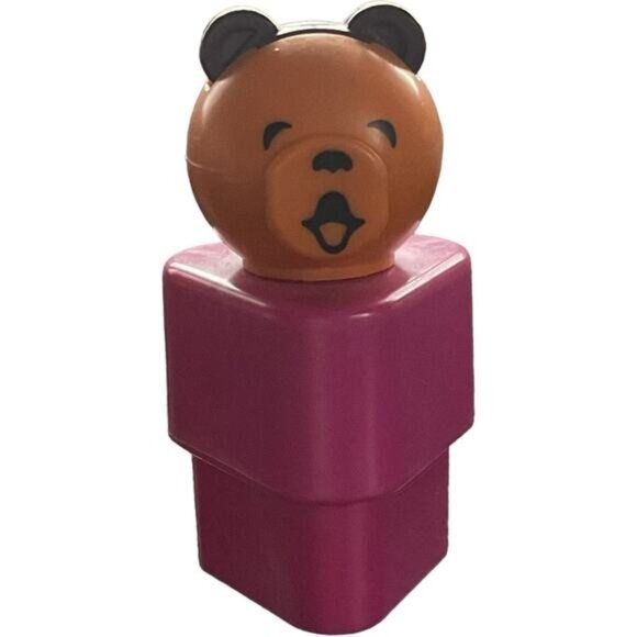 1984 Fisher Price #413 Shape Sorter Playground replacement Bear Purple Triangle - Picture 1 of 5